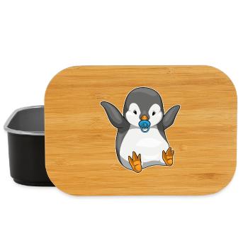 Pinguin Baby Schnuller - Lunch Box - Schwarz - Vorne