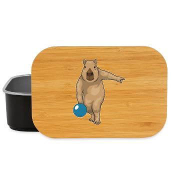 Capybara Bowling Boule de bowling - Boîte à goûter - noir - Devant