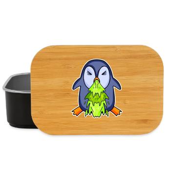 Pinguin kotzt Kotze - Lunch Box - Schwarz - Vorne