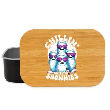Chillin With My Snowmies Snowman - Lunch Box - black - Front