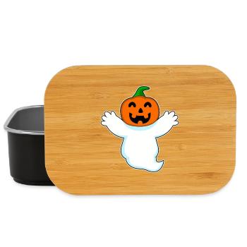 Citrouille fantôme d’Halloween - Boîte à goûter - noir - Devant