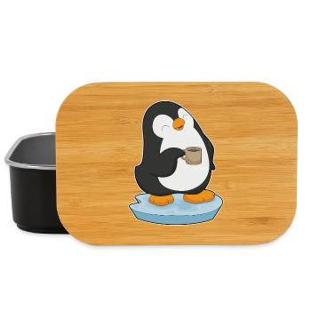 Pinguin Kaffee Tasse - Lunch Box - Schwarz - Vorne
