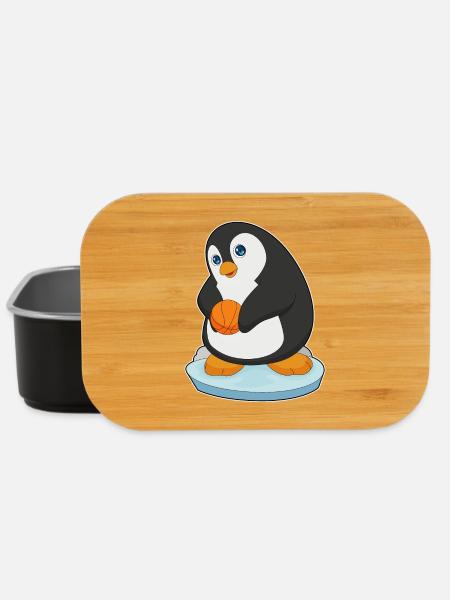 Pinguin Basketballspieler Basketball - Lunch Box - Schwarz