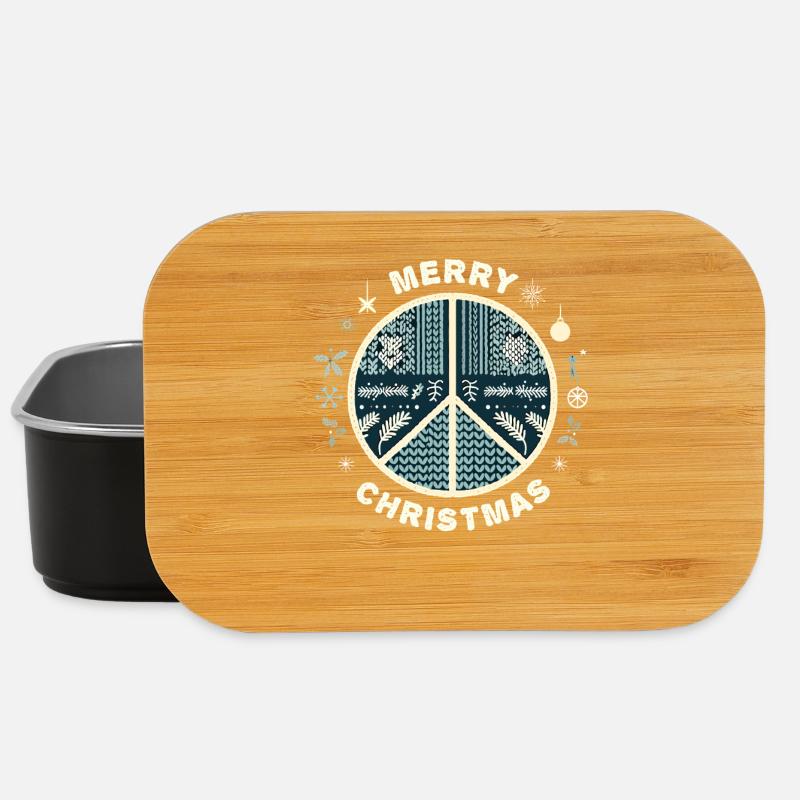 Ugly Christmas Friedenszeichen Strickmuster - Lunch Box - Schwarz