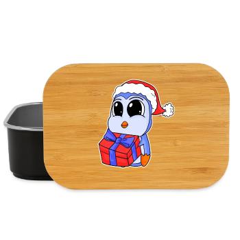 Baby Penguin Christmas - Lunch Box - black - Front