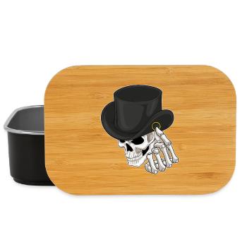 Totenkopf Bräutigam Ehering Hochzeit - Lunch Box - Schwarz - Vorne