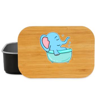 Bathtub Elephant - Lunch Box - black - Front