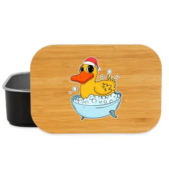 Canard en caoutchouc Noël - Boîte à goûter - noir - Devant