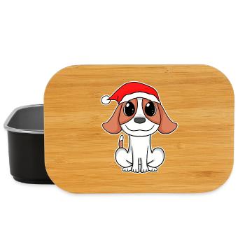 Chien Chien Animal Noël - Boîte à goûter - noir - Devant