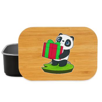 Panda Christmas Package - Lunch Box - black - Front