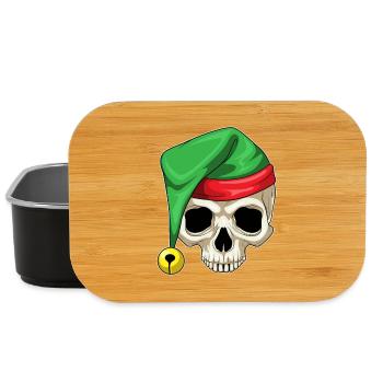 Chapeau de père Noël tête de mort - Boîte à goûter - noir - Devant