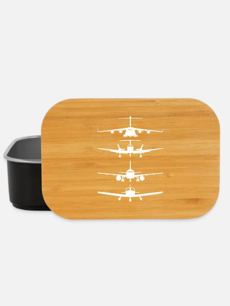Retro Flugzeugmodelle - Lunch Box - Schwarz