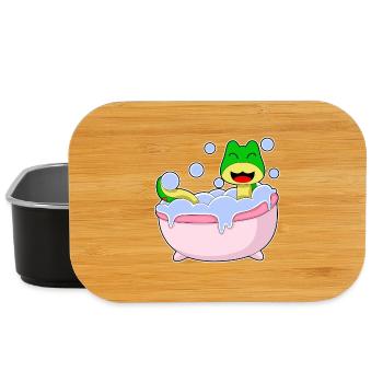 Snake Bathing Bathtub - Lunch Box - black - Front