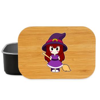 Girl Witch Broom - Lunch Box - black - Front