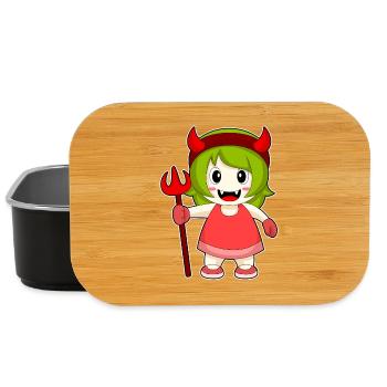 Girls Halloween Devil Trident - Lunch Box - black - Front