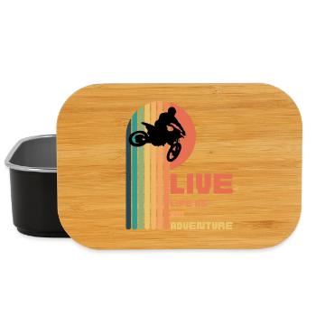Living Life as an Adventure - Moto Cross - Lunch Box - black - Front