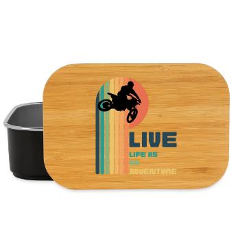 Living Life as an Adventure - Moto Cross - Lunch Box - black - Front