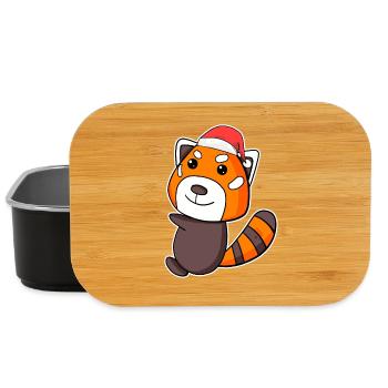Western Little Panda Christmas - Lunch Box - black - Front