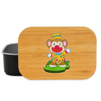 Clown singe - Boîte à goûter - noir - Devant
