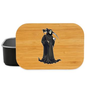 Grim Reaper Halloween Coffee - Lunch Box - black - Front