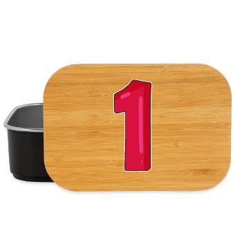 Nummer 1 Rot Dunkel - Lunch Box - Schwarz - Vorne