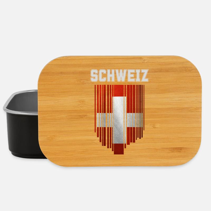 Flagge der Schweiz, Schweizer Stolz - Lunch Box - Schwarz