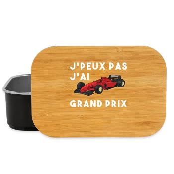 Je peux pas j ai grand prix - Boîte à goûter - noir - Devant