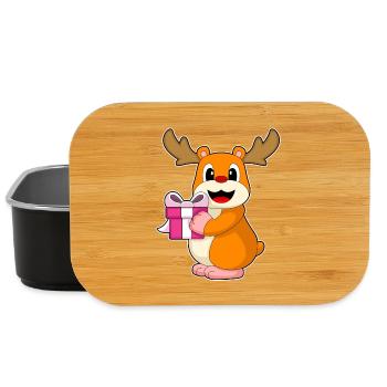 Hamster Christmas Package - Lunch Box - black - Front