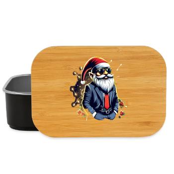 Chef Gnome Gnome avec guirlandes lumineuses - Boîte à goûter - noir - Devant