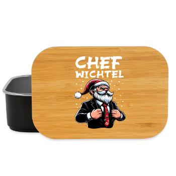 Chef Wichtel stylischer Weihnachts Gnome - Lunch Box - Schwarz - Vorne