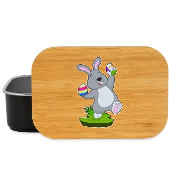 Oeufs de Pâques de Pâques lapin - Boîte à goûter - noir - Devant