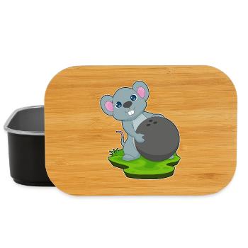 Souris Bowling Bowling Ball Sport - Boîte à goûter - noir - Devant