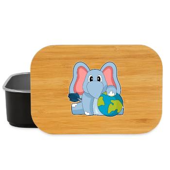 Elefant Erdkugel - Lunch Box - Schwarz - Vorne
