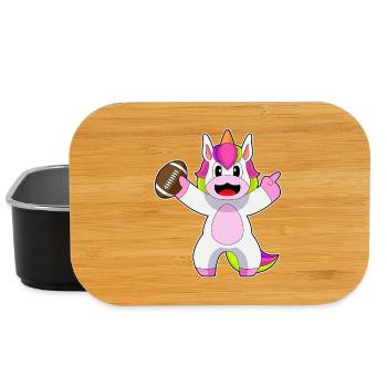 Unicorn American Football Sports - Lunch Box - black - Front