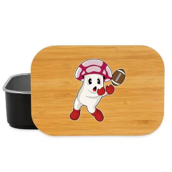 Mushroom American Football Sports - Lunch Box - black - Front
