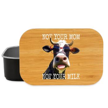 Not Your Mom Not Your Milk Vegan Veggie Vegetarian - Lunch Box - black - Front