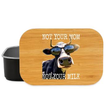 Not Your Mom Not Your Milk Vegan Veggie Vegetarian - Lunch Box - black - Front