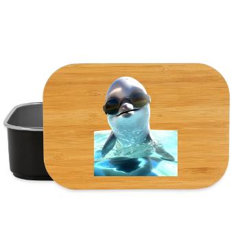 Dolphin Sunglasses Love Dolphins Cute Dolphin - Lunch Box - black - Front