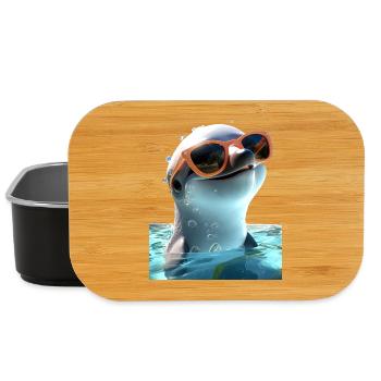 Dolphin Sunglasses Love Dolphins Cute Dolphin - Lunch Box - black - Front