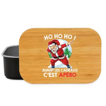 AVANT LES CADEAUX C EST APÉRO PULL MOCHE NOEL - Boîte à goûter - noir - Devant