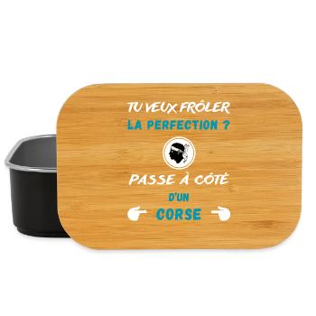 Tu veux frôler la perfection ? Humour Corse - Boîte à goûter - noir - Devant