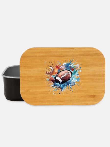 American Football Splash Color Explosion - Lunch Box - black