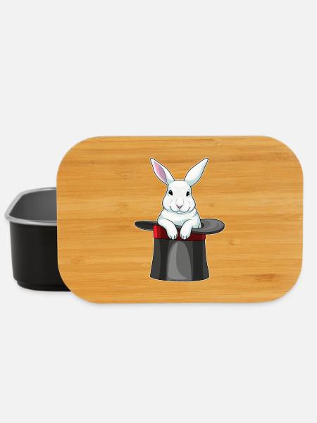 Hase Zauberer Zylinder - Lunch Box - Schwarz