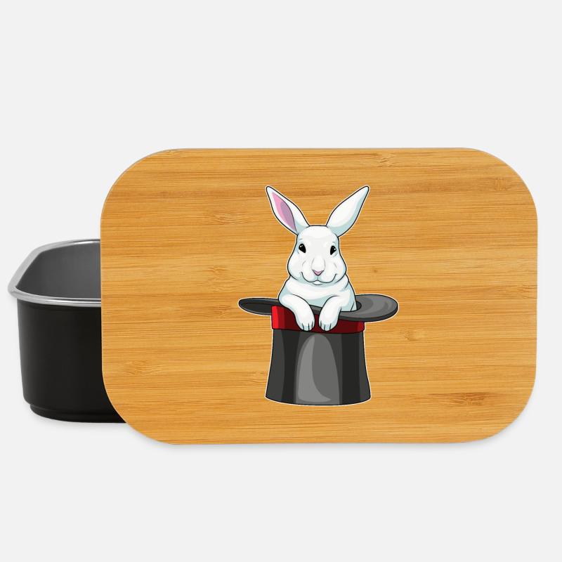 Hase Zauberer Zylinder - Lunch Box - Schwarz