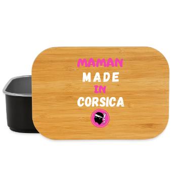 Maman made in Corsica Cadeau Humour Maman Corse - Boîte à goûter - noir - Devant