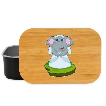 Elefant Braut Schleier Hochzeit - Lunch Box - Schwarz - Vorne