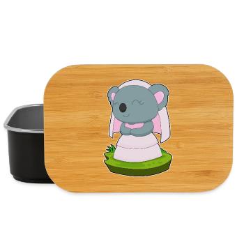 Koala Bridal Veil Wedding - Lunch Box - black - Front
