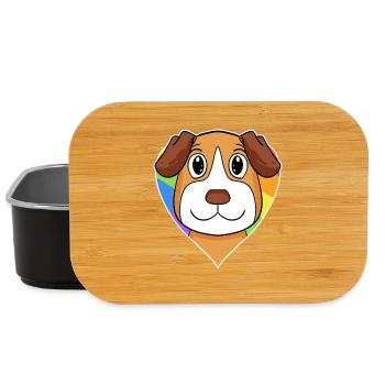 Jack Russell Terrier Regenbogen - Lunch Box - Schwarz - Vorne