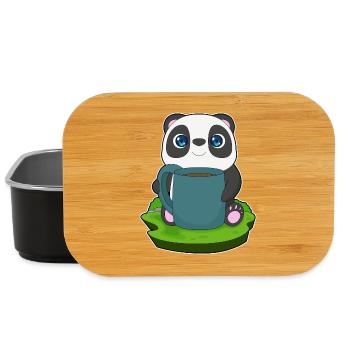 Panda Kaffee Becher - Lunch Box - Schwarz - Vorne