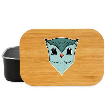 Owl, Animal Head, Animal Head - Lunch Box - black - Front